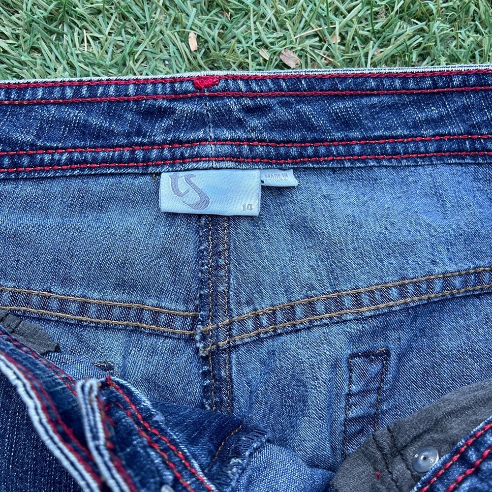 Y2K Blue Denim Jorts - Picture 4 of 6